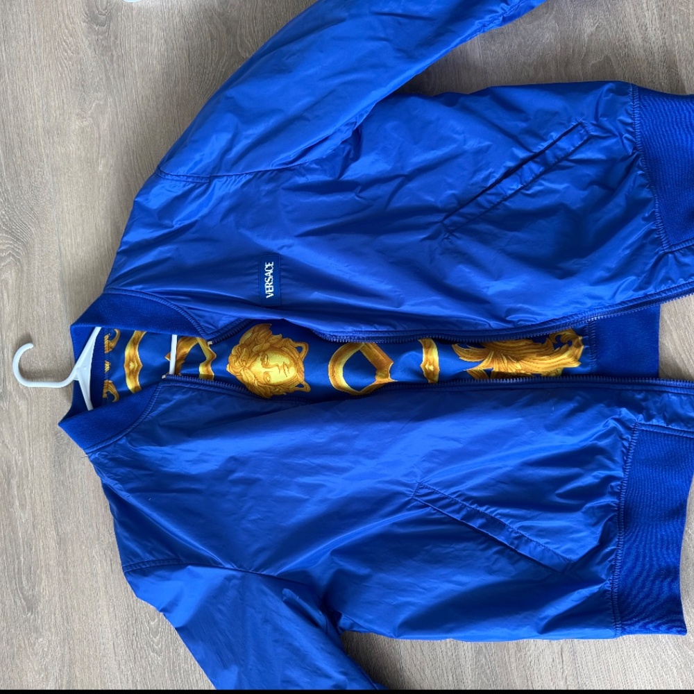 Versace Reversible Blue & Gold Bomber Jacket – Men’s Size - Picture 2 of 2